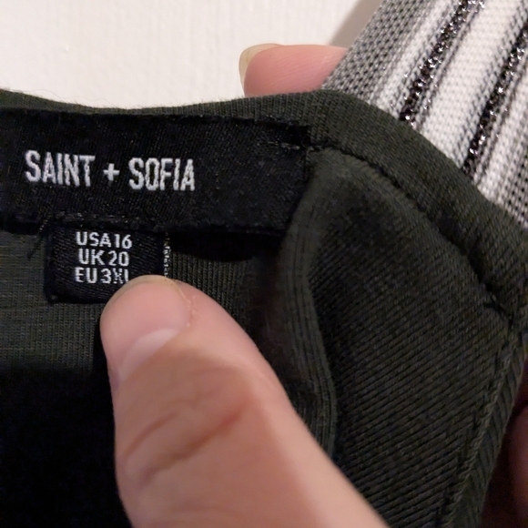 Saint + Sofia Maxi Dress Dark Green 16 - Picture 5 of 11